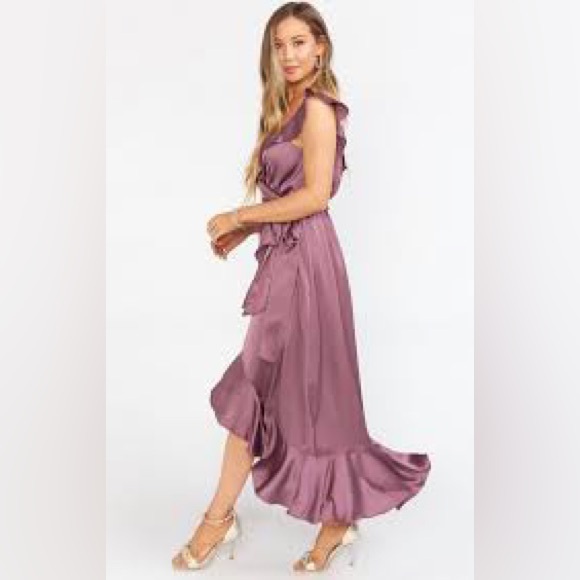 Show Me Your Mumu Samantha Ruffle Wrap Dress size Medium - Picture 2 of 15